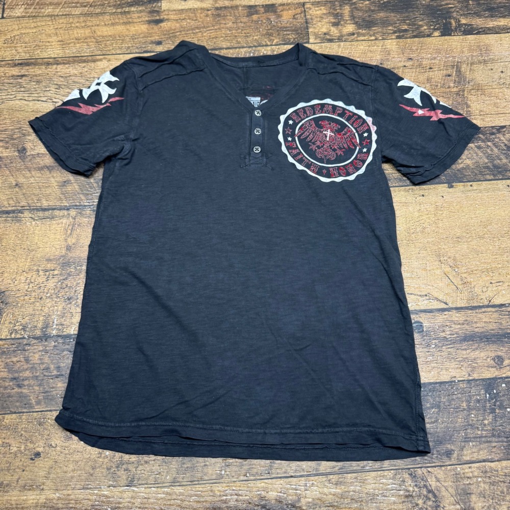 Raw State Premium Graphic T-Shirt Redemption Faith Honor Short Sleeve‎ Medium